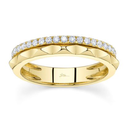 0.26CT 14K Y/G DIAMOND LADY'S BAND