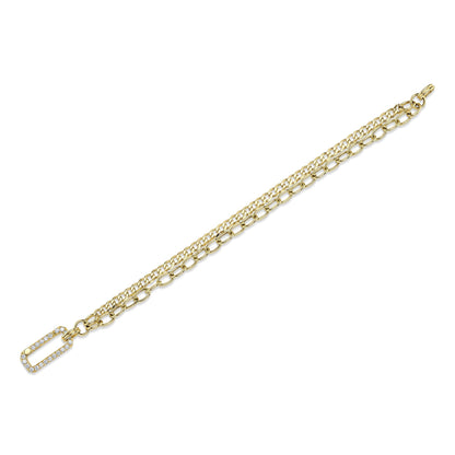 0.41CT 14K Y/G DIAMOND LINK BRACELET