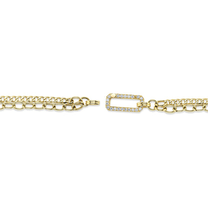 0.41CT 14K Y/G DIAMOND LINK BRACELET