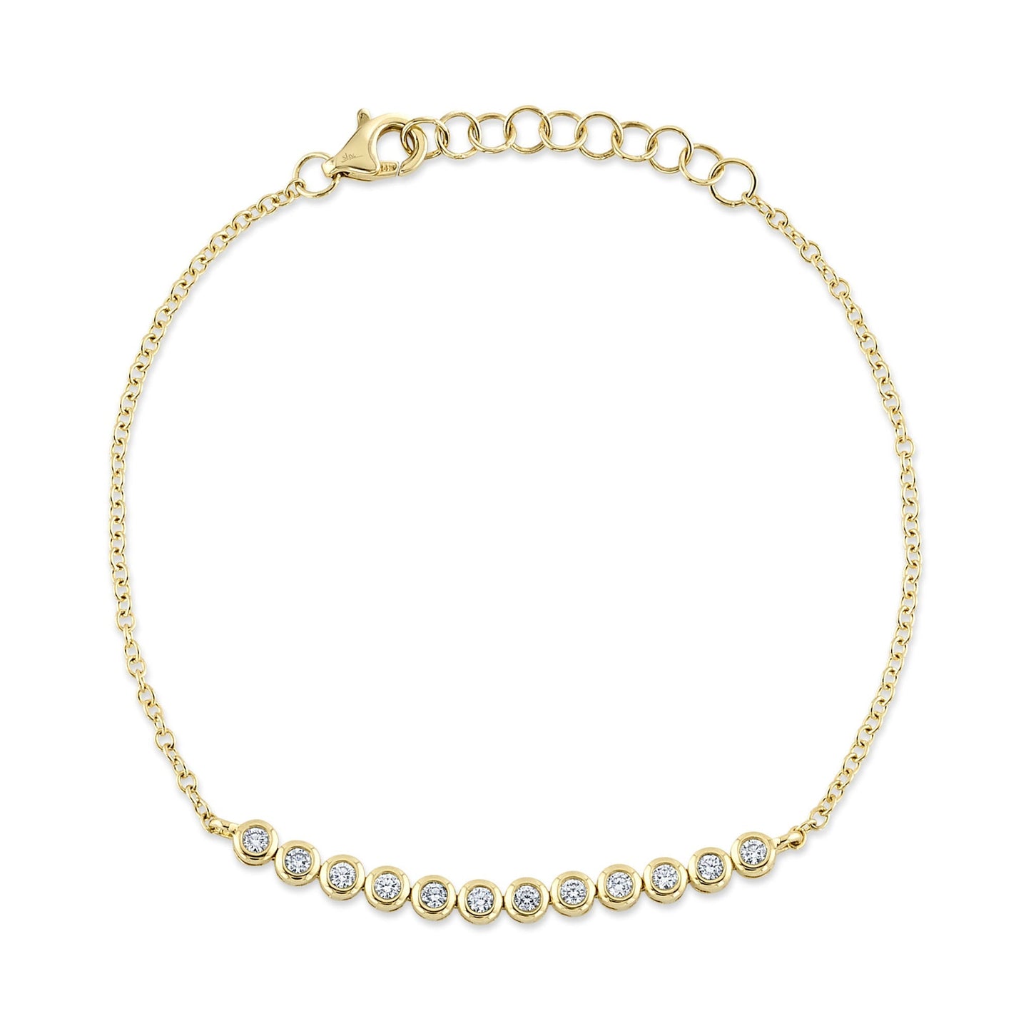 0.26CT 14K Y/G DIAMOND BEZEL BRACELET