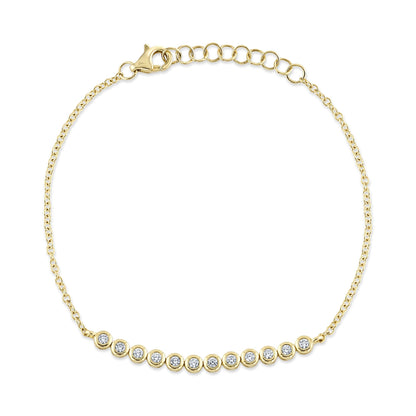 0.26CT 14K Y/G DIAMOND BEZEL BRACELET