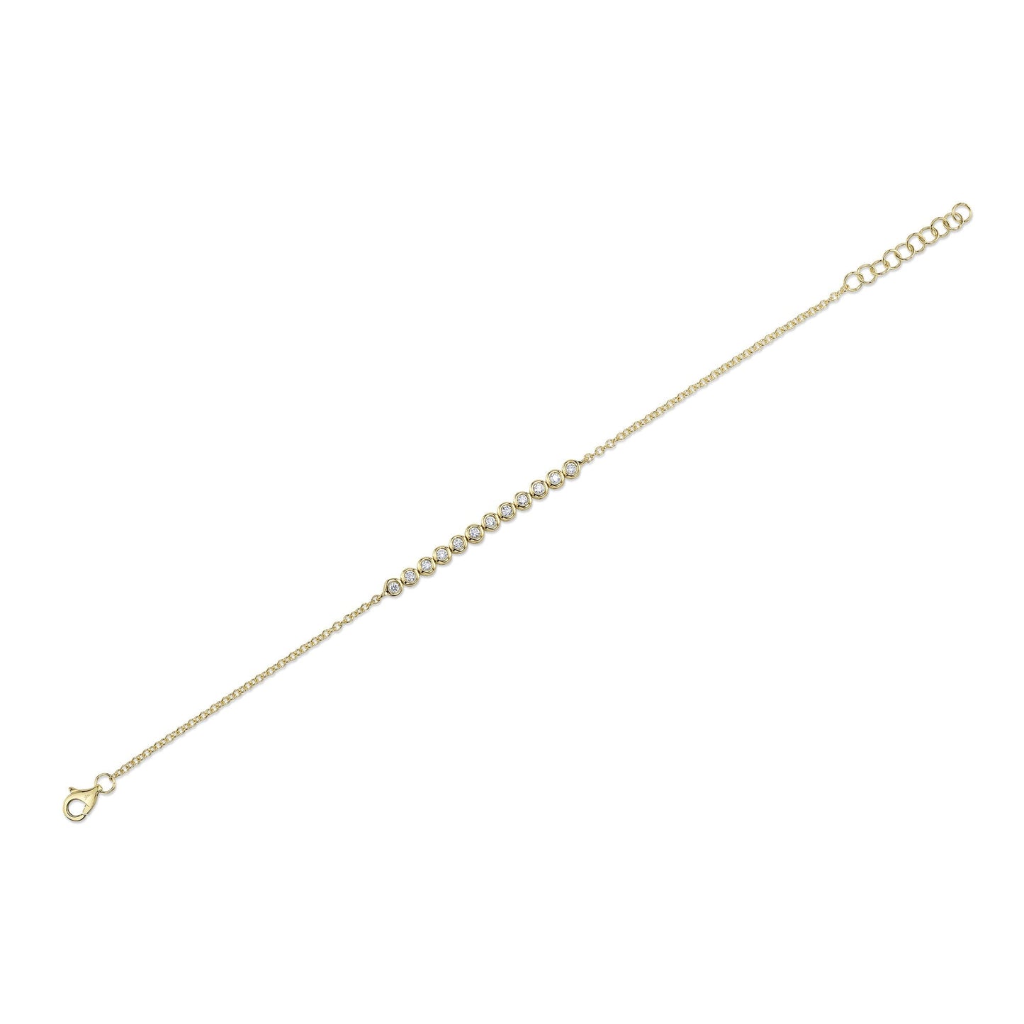 0.26CT 14K Y/G DIAMOND BEZEL BRACELET