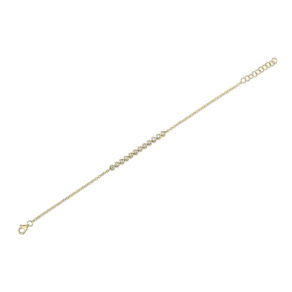 0.26CT 14K Y/G DIAMOND BEZEL BRACELET