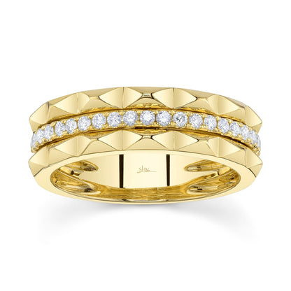 0.26CT 14K Y/G DIAMOND LADY'S BAND