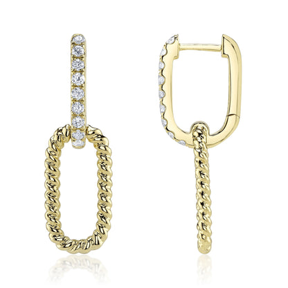 0.34CT 14K Y/G DIAMOND EARRING