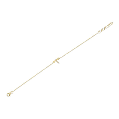 0.03CT DIAMOND DRAGONFLY BRACELET