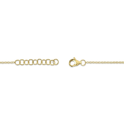 0.03CT 14K Y/G DIAMOND DRAGONFLY MATTE BRACELET