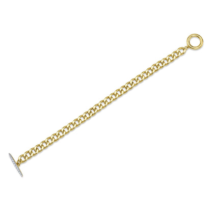 0.17CT 14K Y/G DIAMOND LINK BRACELET