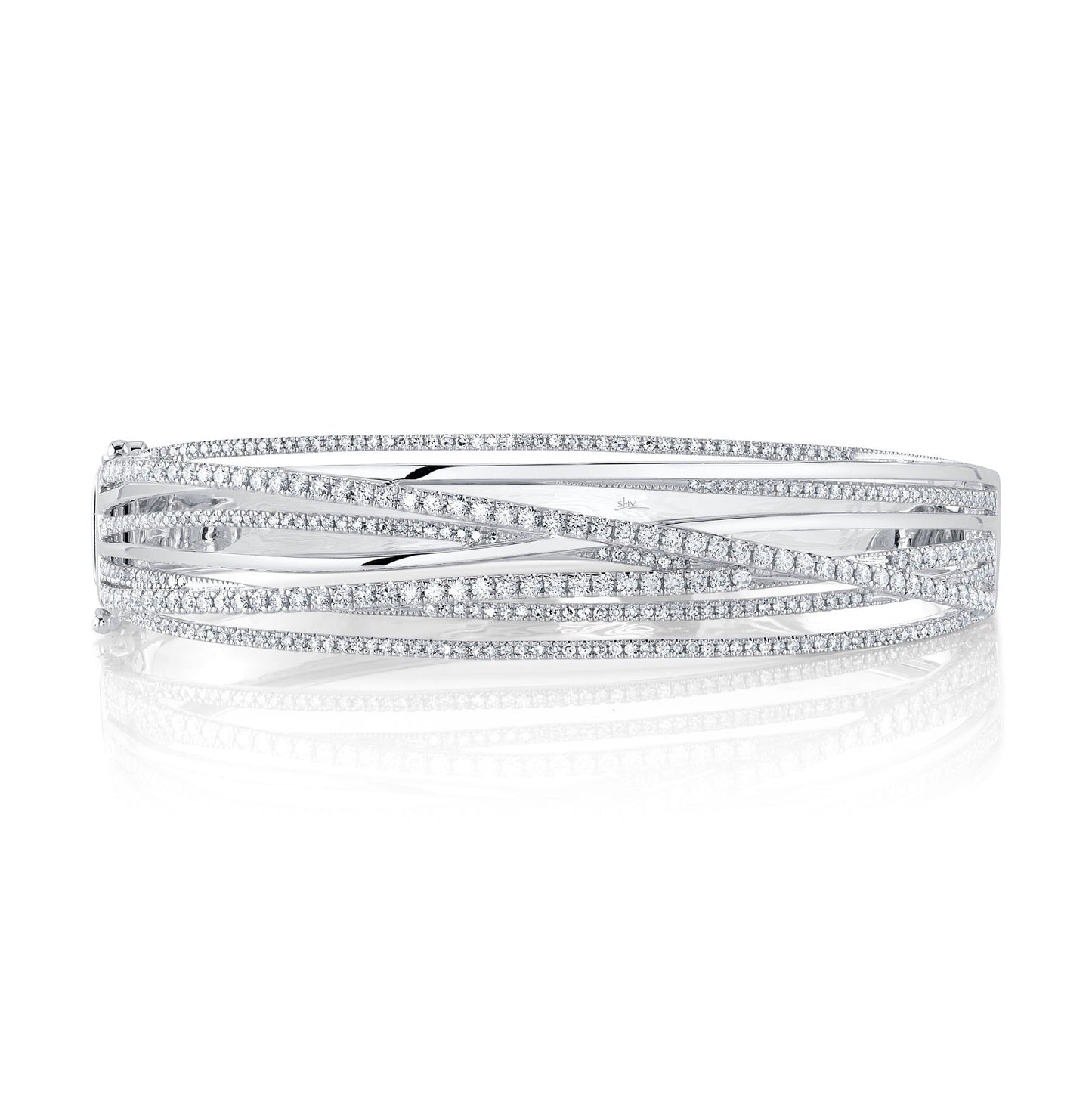 1.64CT 14K W/G DIAMOND BRIDGE BANGLE