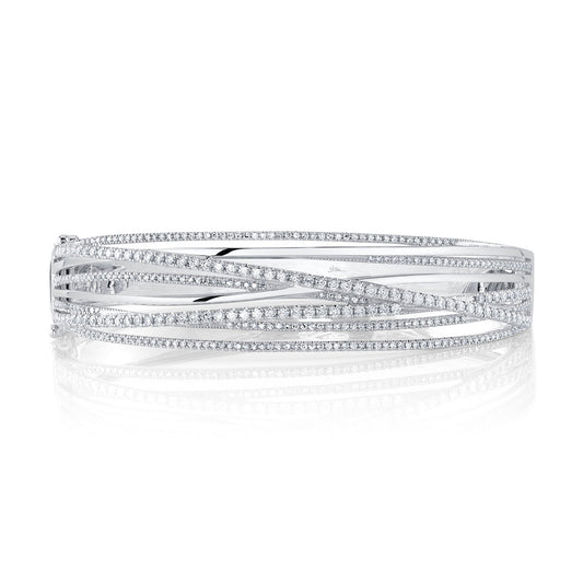 1.64CT 14K W/G DIAMOND BRIDGE BANGLE