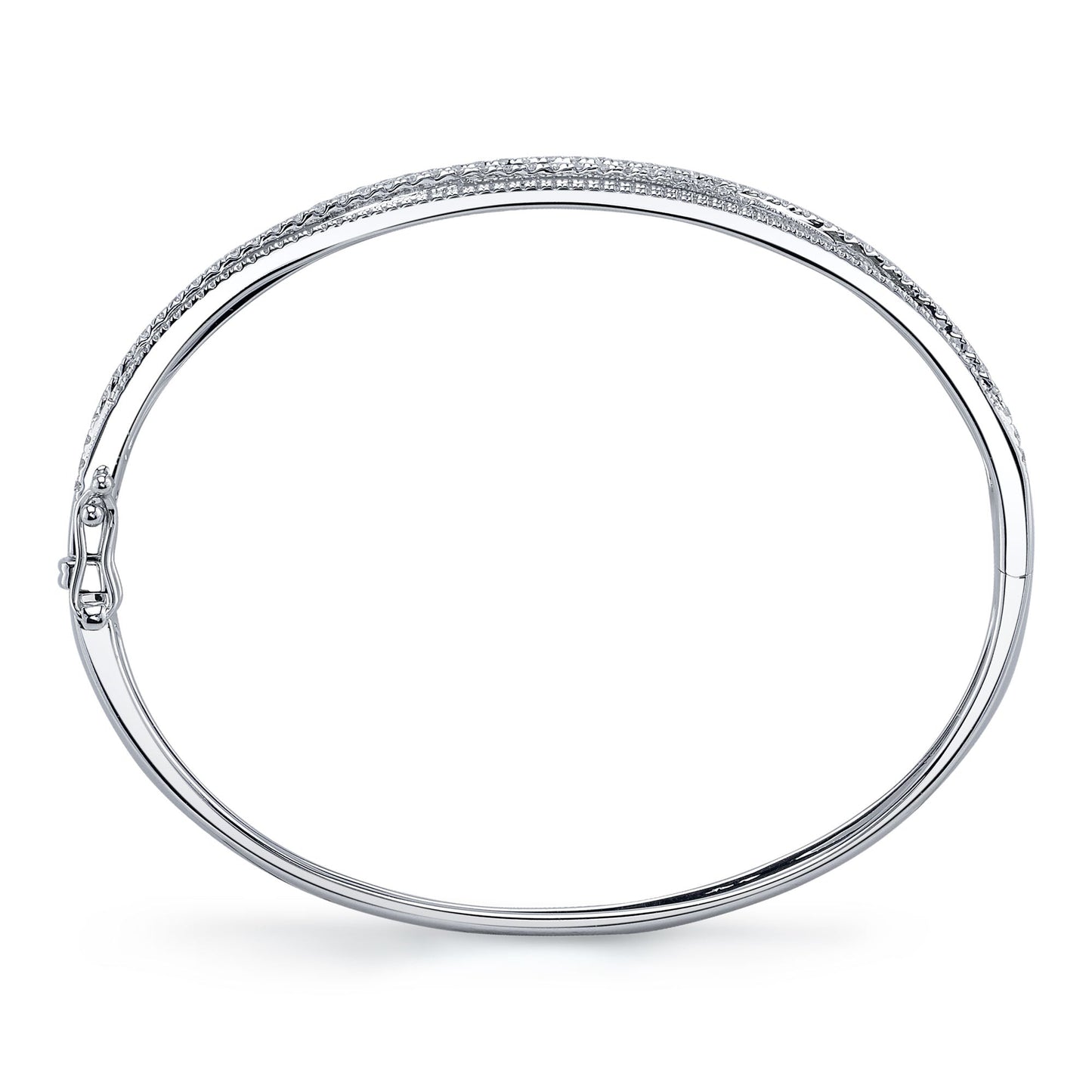 1.64CT 14K W/G DIAMOND BRIDGE BANGLE