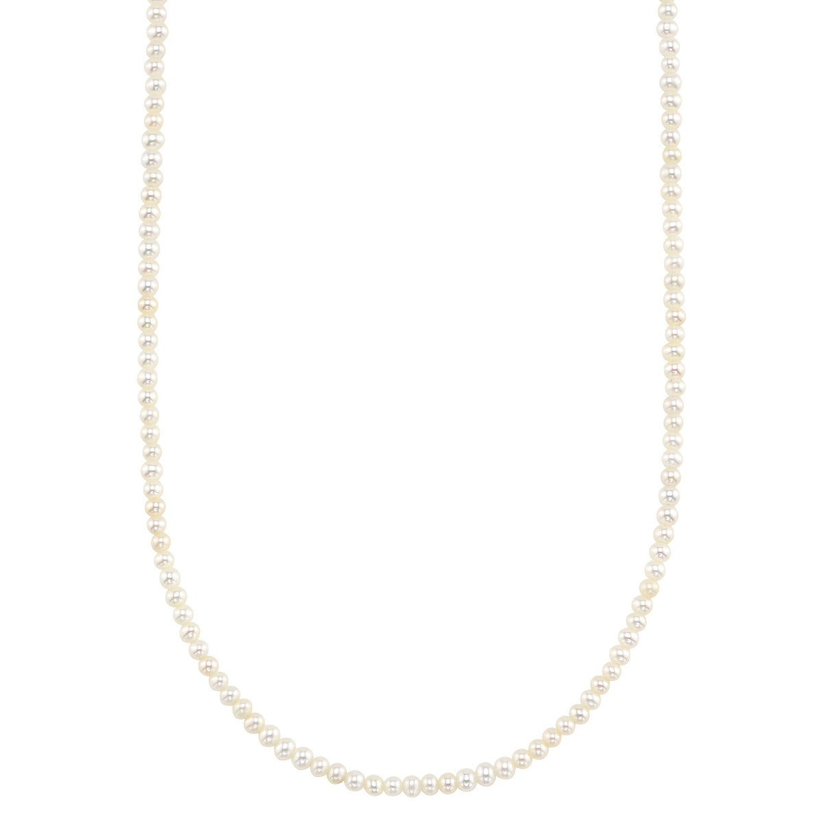 14K Y/G CULTURED PEARL TENNIS NECKLACE