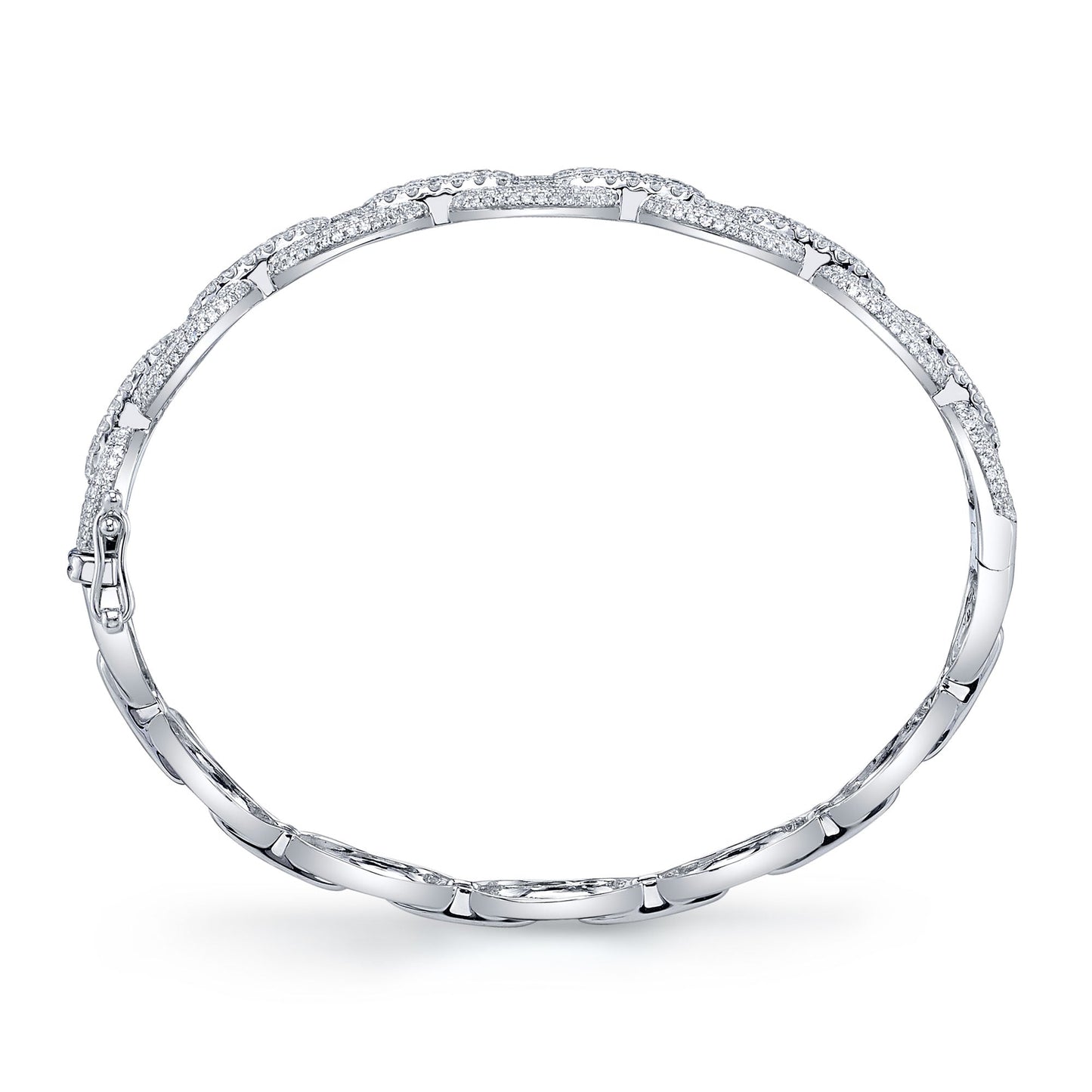 1.95CT 14K W/G DIAMOND LINK BANGLE