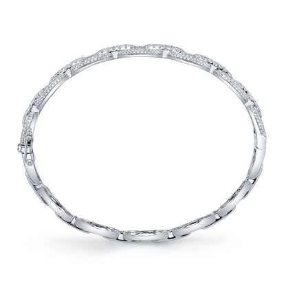 1.95CT 14K W/G DIAMOND LINK BANGLE