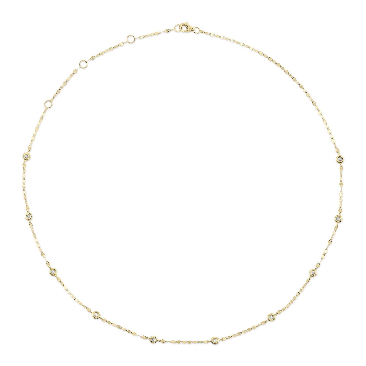 0.20CT 14K Y/G 18" DIAMONDS BY THE YARD SPARKLE CHAIN NECKLACE