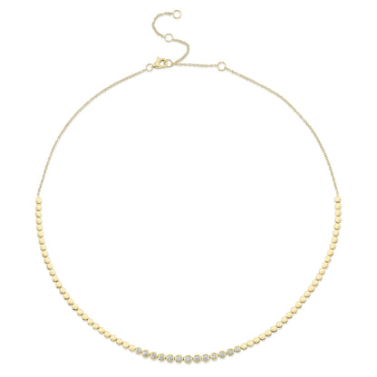 0.46CT DIAMOND BEZEL NECKLACE