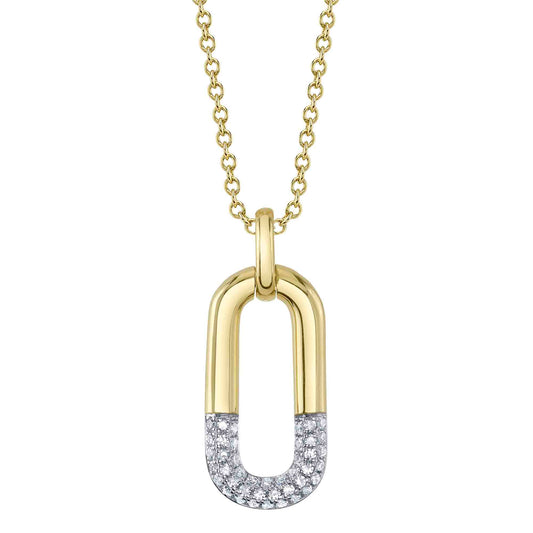 0.10CT 14K Y/G DIAMOND NECKLACE