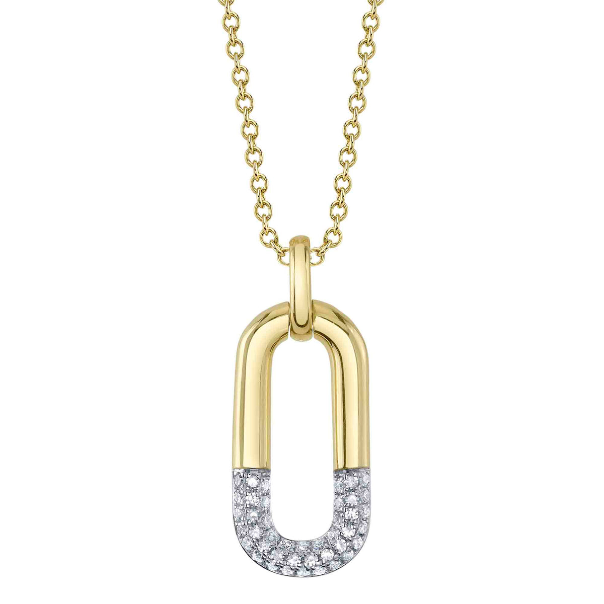 0.10CT 14K Y/G DIAMOND NECKLACE