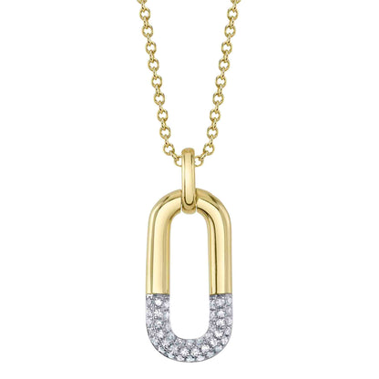0.10CT 14K Y/G DIAMOND NECKLACE