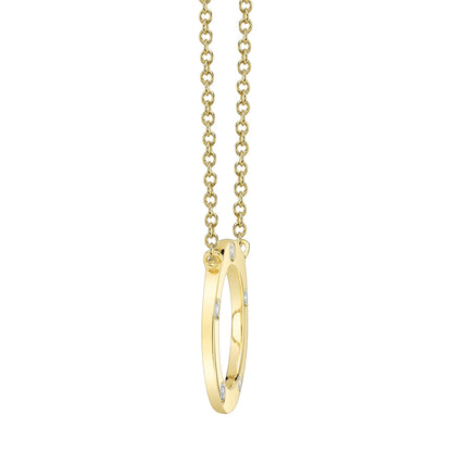 0.07CT 14K Y/G DIAMOND CIRCLE NECKLACE