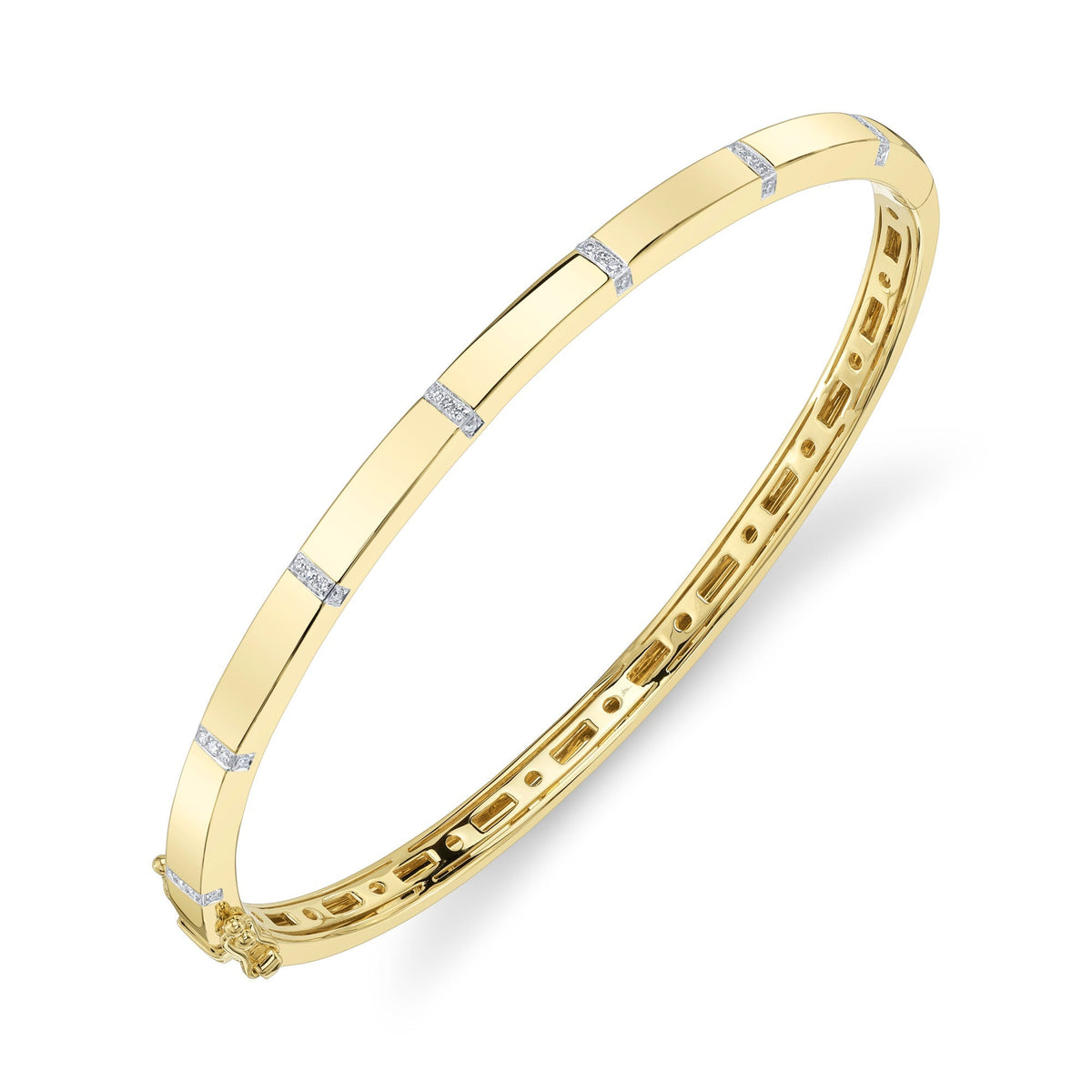 0.09CT 14K Y/G DIAMOND BANGLE