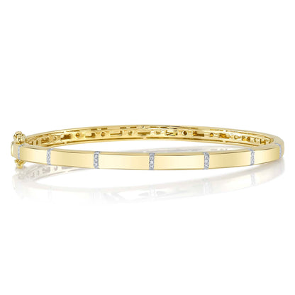 0.09CT 14K Y/G DIAMOND BANGLE