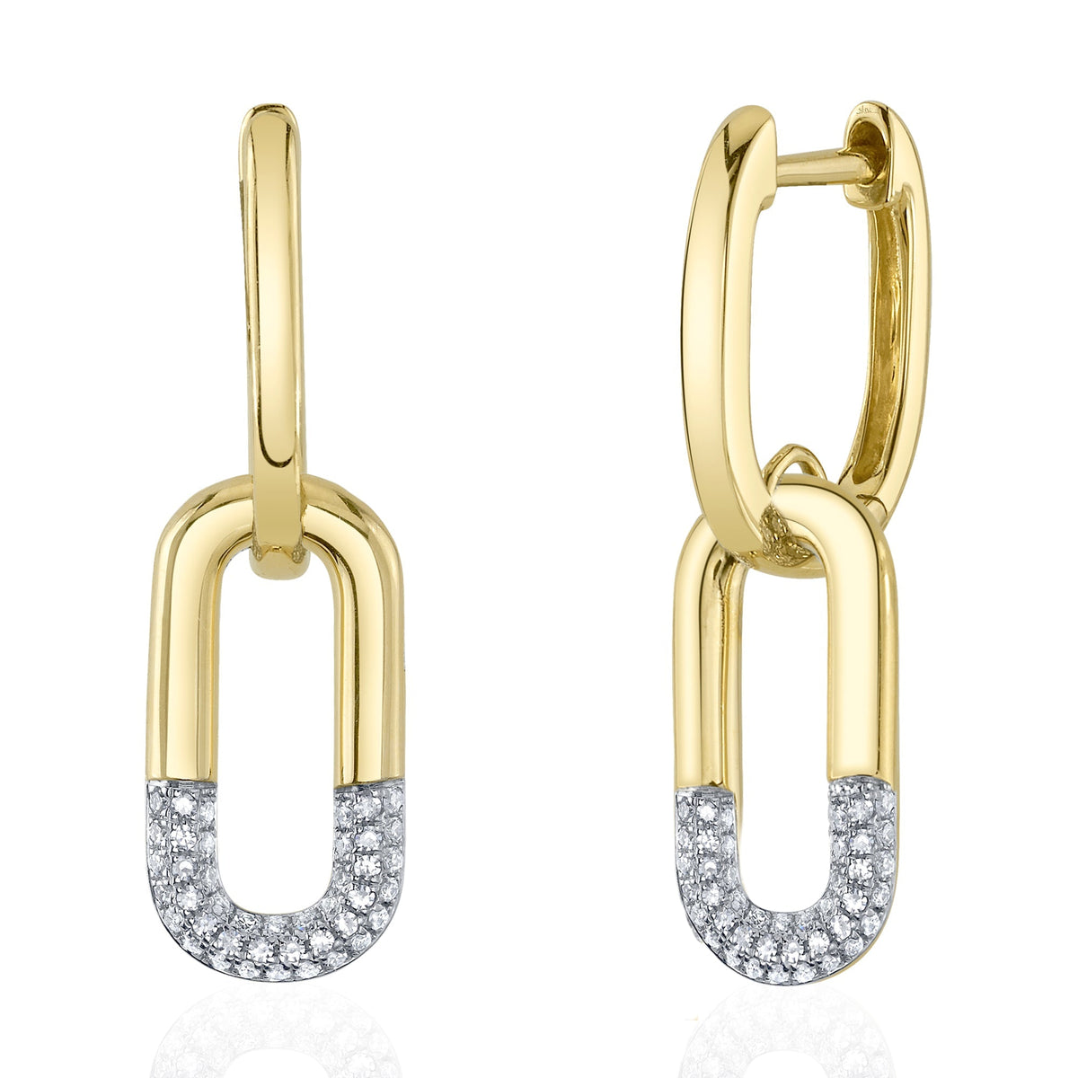 0.16CT 14K Y/G DIAMOND EARRING