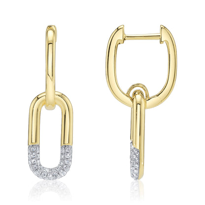 0.16CT 14K Y/G DIAMOND EARRING