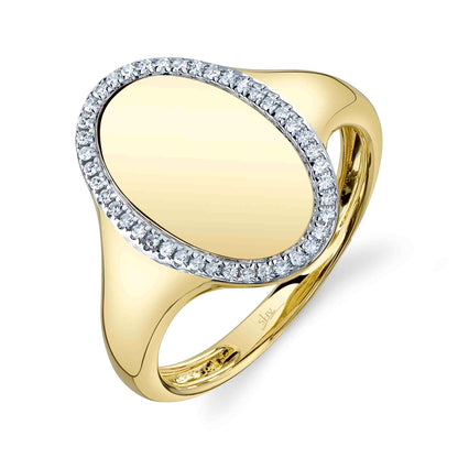 0.11CT 14K Y/G DIAMOND OVAL RING