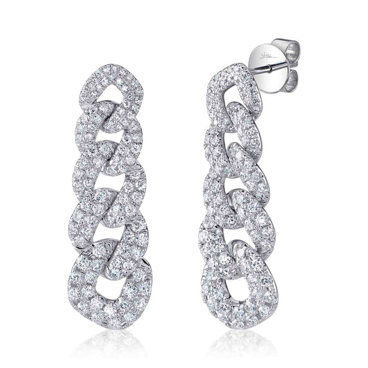 1.62CT 14K W/G DIAMOND LINK EARRING