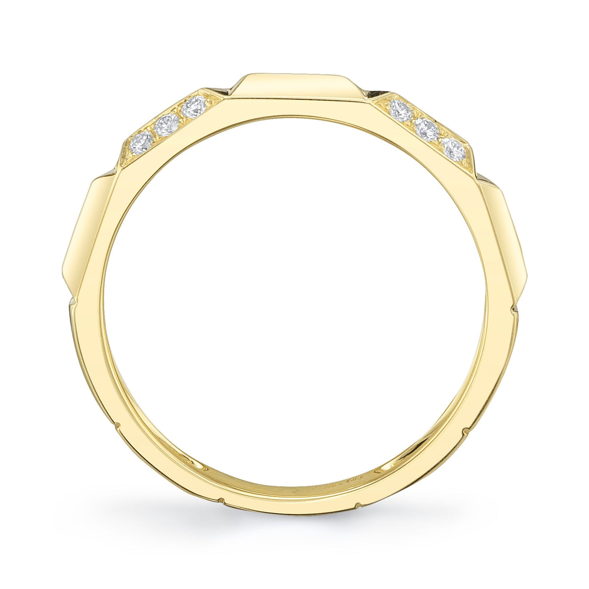 0.13CT 14K Y/G DIAMOND GEO CUT BAND