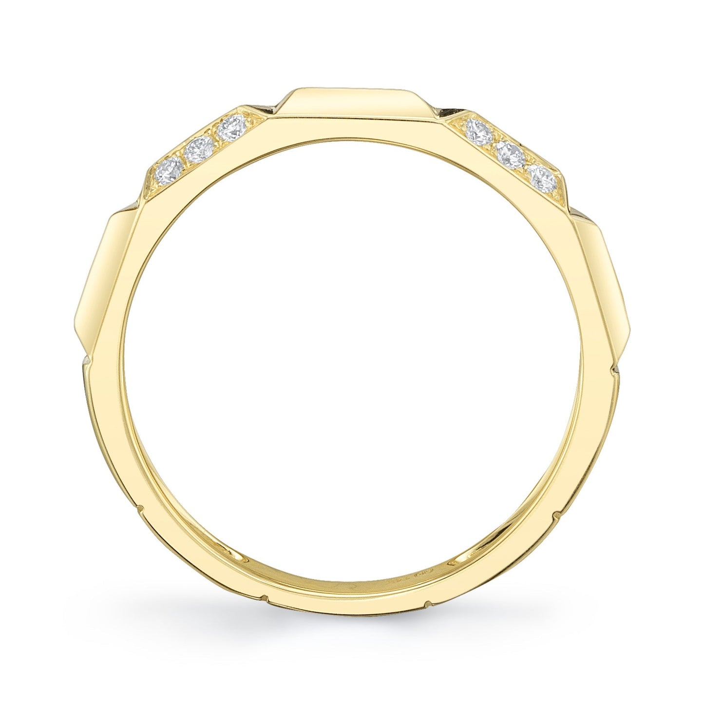 0.13CT 14K Y/G DIAMOND GEO CUT BAND