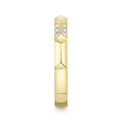 0.13CT 14K Y/G DIAMOND GEO CUT BAND