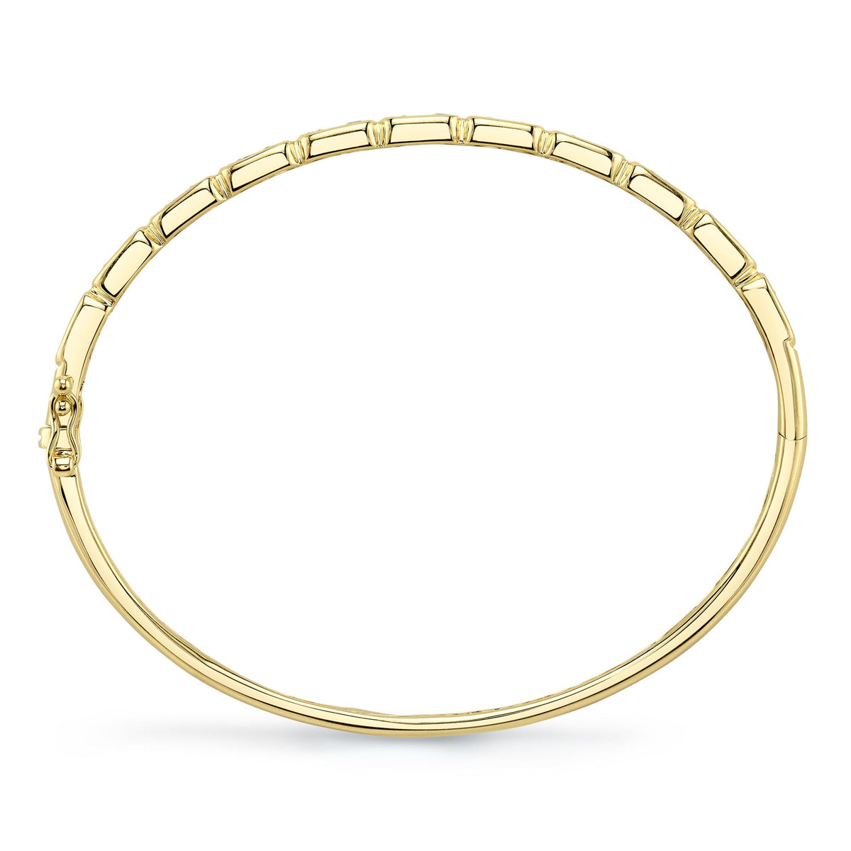 0.65CT 14K Y/G DIAMOND BAGUETTE BANGLE