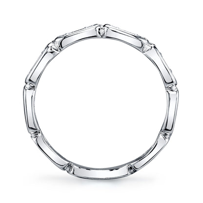 0.29CT 14K W/G DIAMOND BAGUETTE BAND