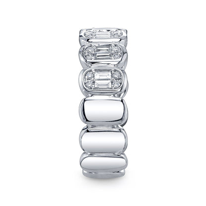 0.50CT 14K W/G DIAMOND BAGUETTE BAND