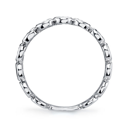 0.50CT 14K W/G DIAMOND BAGUETTE BAND