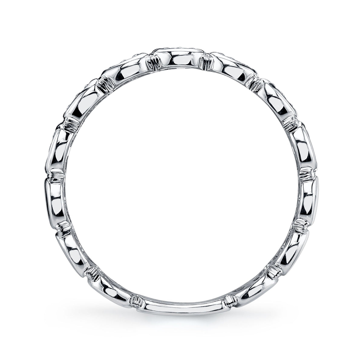 0.50CT 14K W/G DIAMOND BAGUETTE BAND