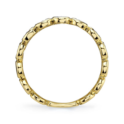 0.50CT 14K Y/G DIAMOND BAGUETTE BAND