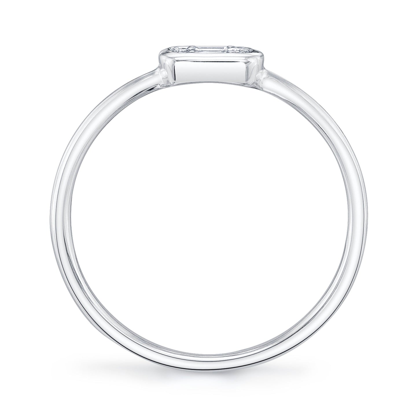 0.07CT 14K W/G DIAMOND BAGUETTE RING