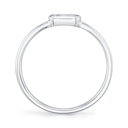0.07CT 14K W/G DIAMOND BAGUETTE RING