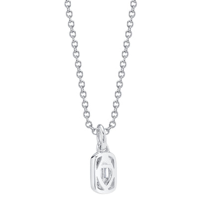 0.07CT 14K W/G DIAMOND BAGUETTE NECKLACE