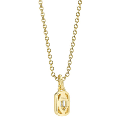 0.07CT 14K Y/G DIAMOND BAGUETTE NECKLACE