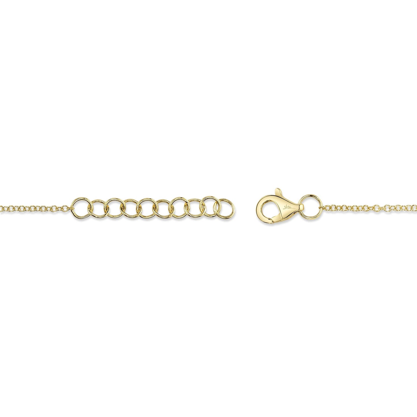 0.04CT 14K2T Y/W DIAMOND PAVE HEART BRACELET