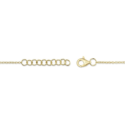 0.04CT 14K2T Y/W DIAMOND PAVE HEART BRACELET