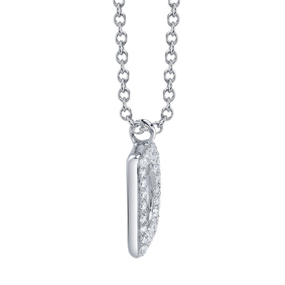 0.10CT 14K W/G DIAMOND PAVE NECKLACE - INITIAL D