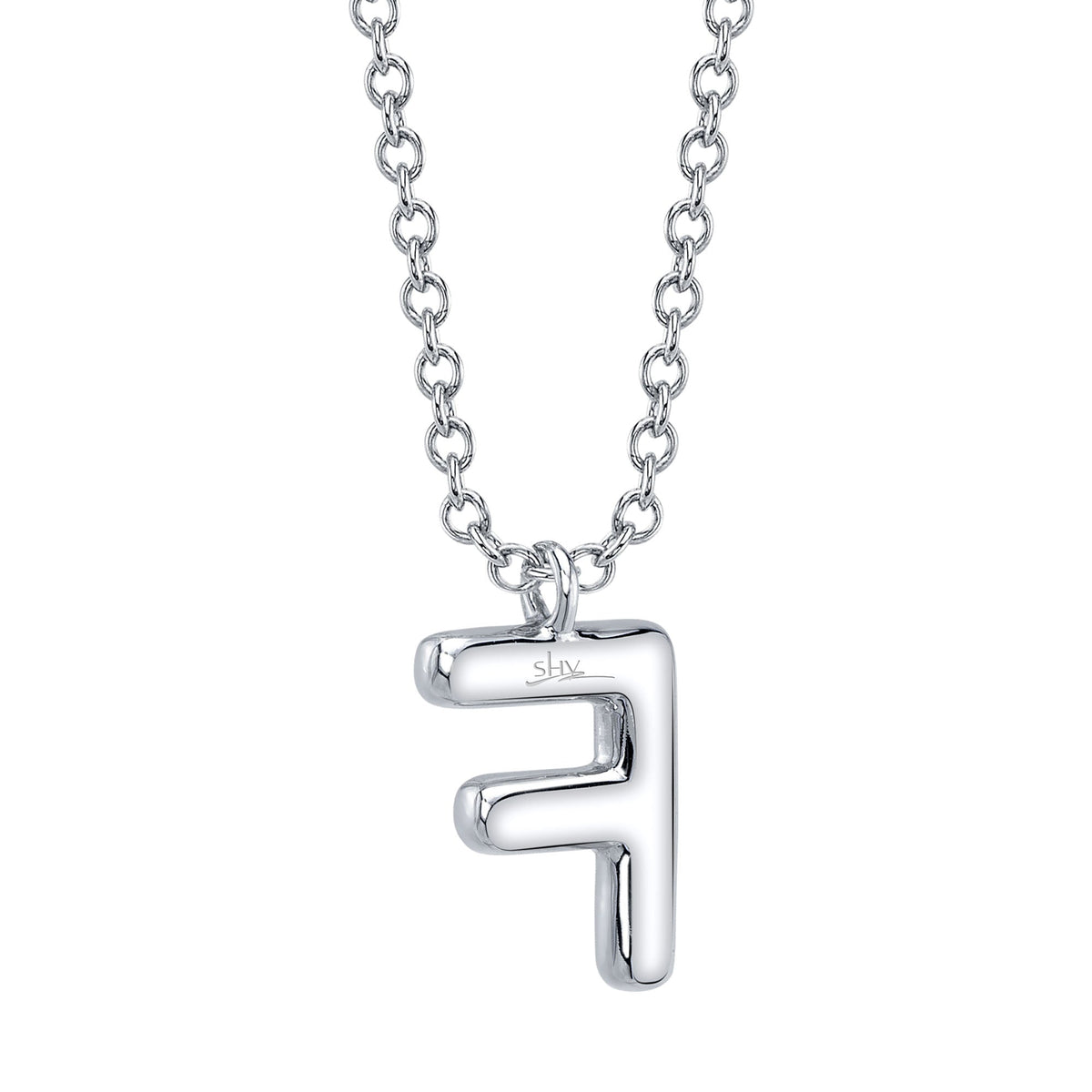 0.08CT 14K W/G DIAMOND PAVE NECKLACE - INITIAL F