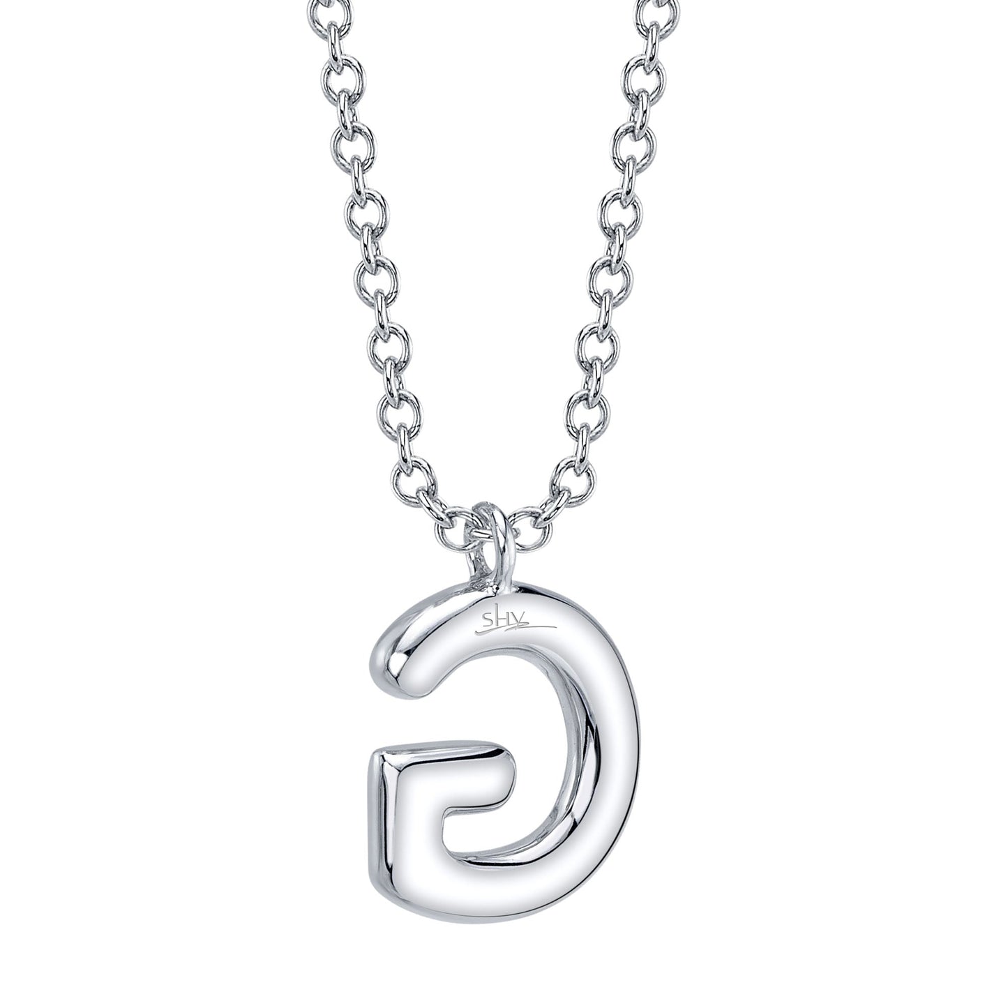 0.10CT 14K W/G DIAMOND PAVE NECKLACE - INITIAL G