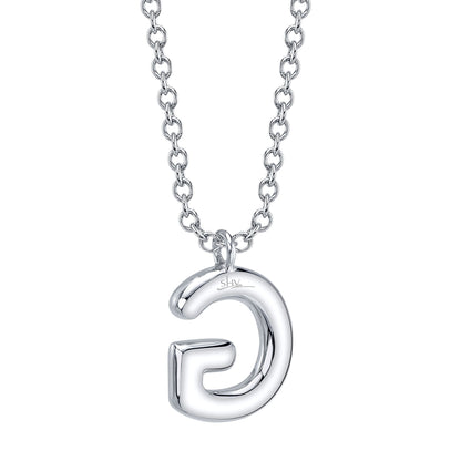 0.10CT 14K W/G DIAMOND PAVE NECKLACE - INITIAL G