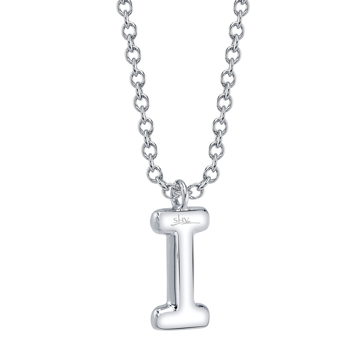 0.06CT 14K W/G DIAMOND PAVE NECKLACE - INITIAL I